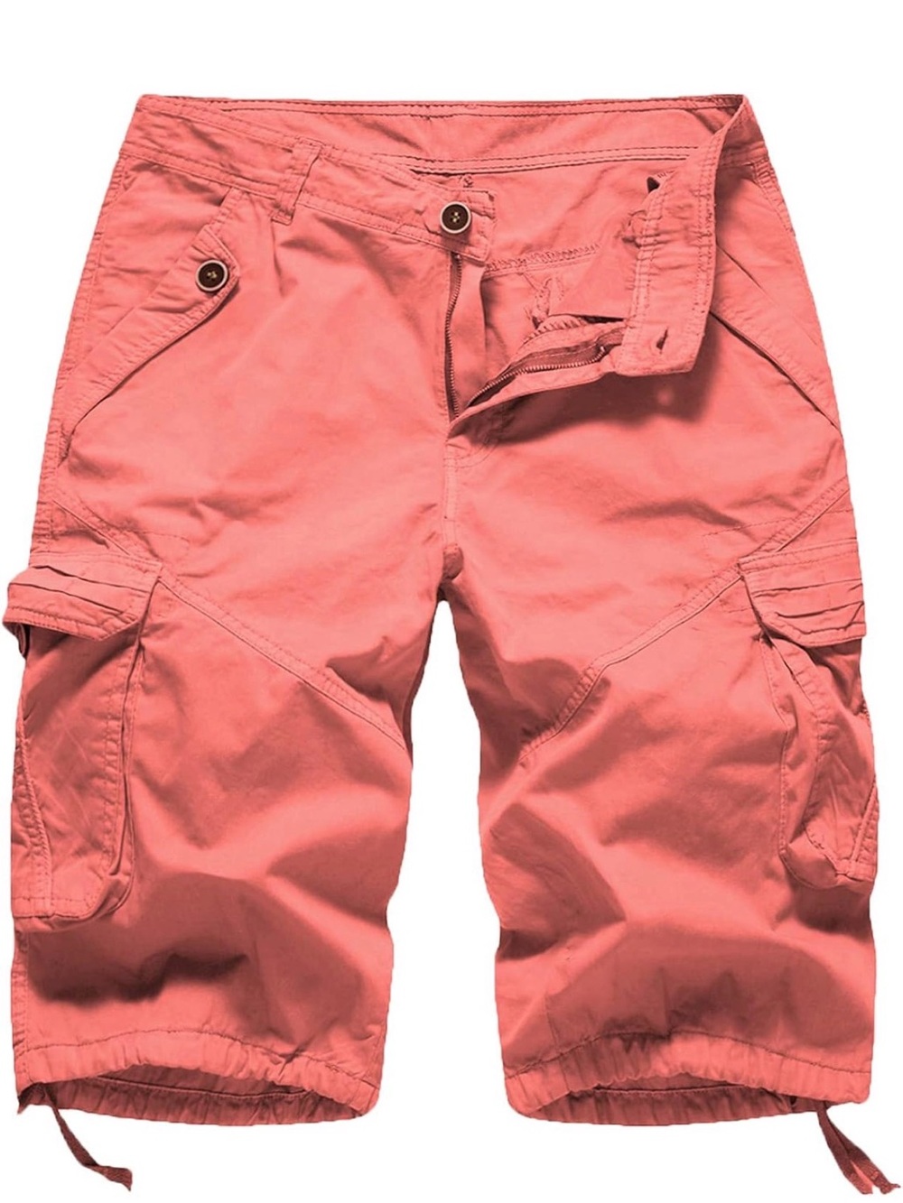 Women’s Cargo Shorts - Coral Pink - size 14